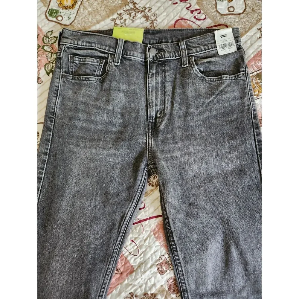 Levi's 510 Skinny Jeans Pants Mens Denim Stretch Black‎ Wash original Size 33×34